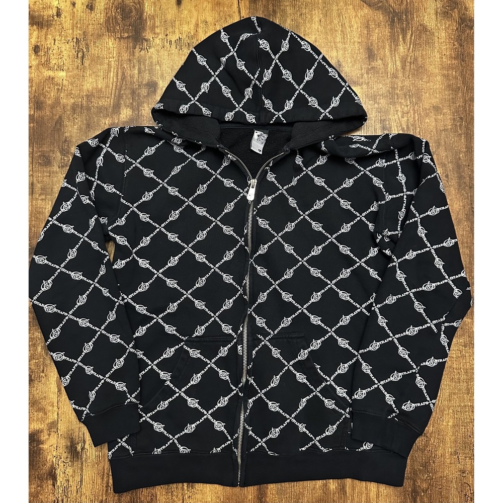 Vintage Famous Stars and Straps Womens All-Over Print Full-Zip Hoodie